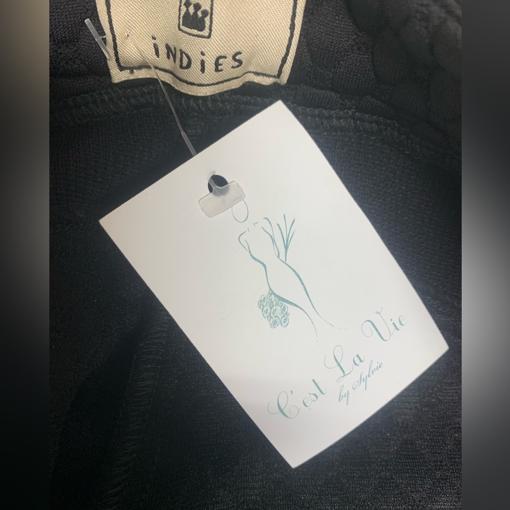 NEW Indies Erwann Black Quilted Pants with Zipper Details Size M - Picture 2 of 11